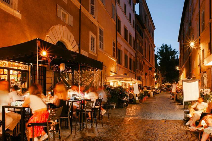 Osteria Trastevere restaurant in Rome, Italy