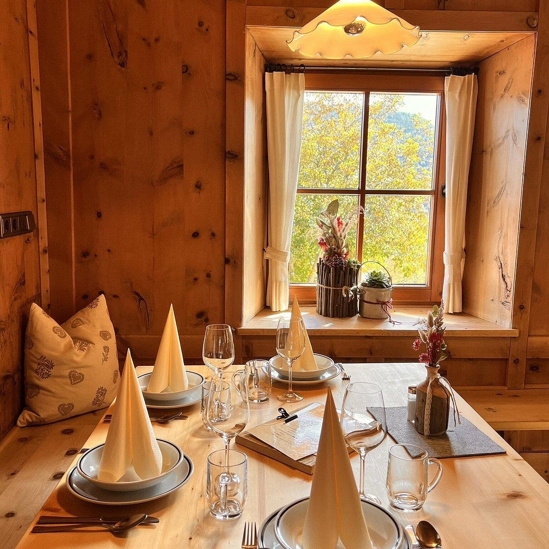 Larmhof restaurant in Villanders, Italy