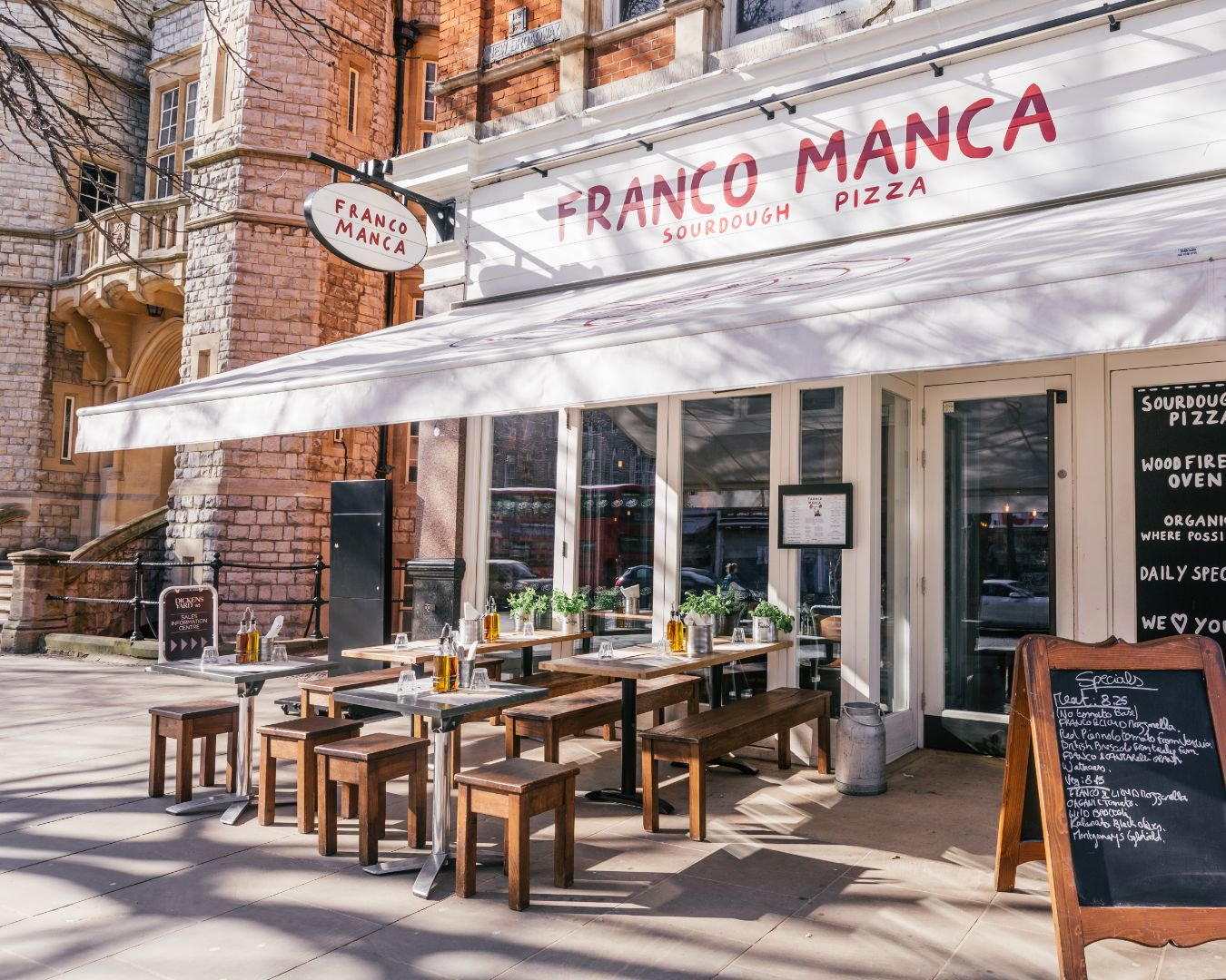 Franco Manca W4 restaurant in London, United Kingdom