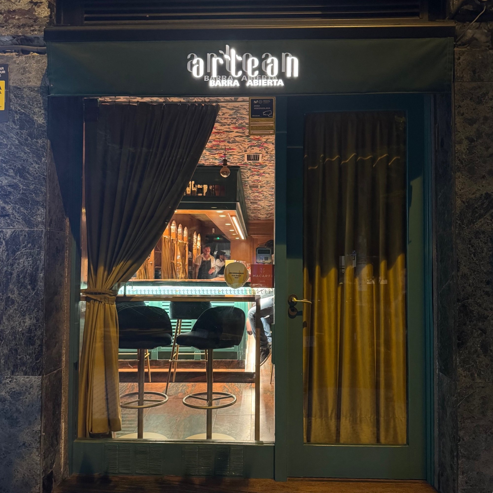 Artean Barra Abierta restaurant in San Sebastián, Spain