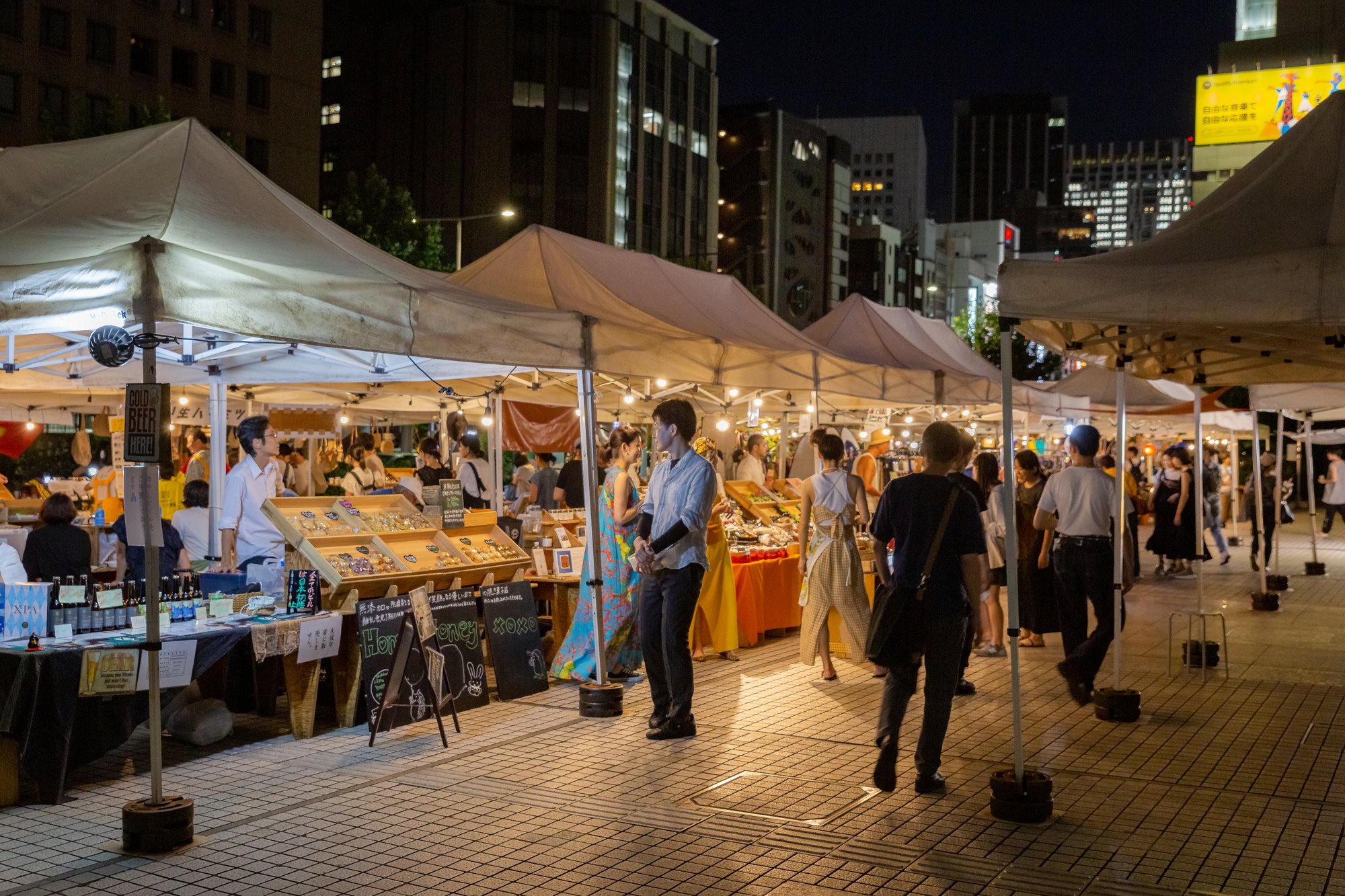 Night Market restaurant in Tokyo, Japan