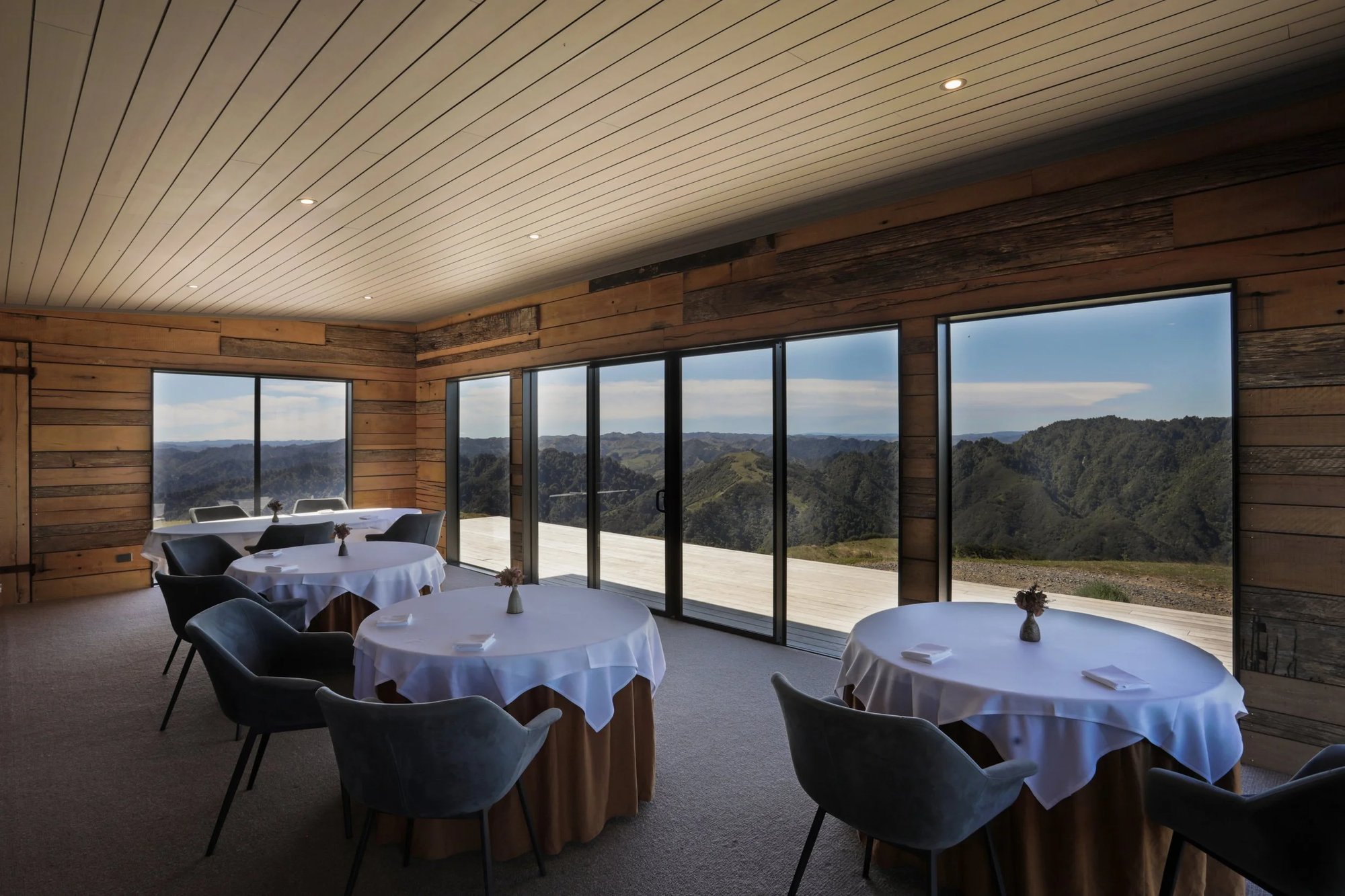The Chef’s Table at Blue Duck Station restaurant in Owhango, New Zealand