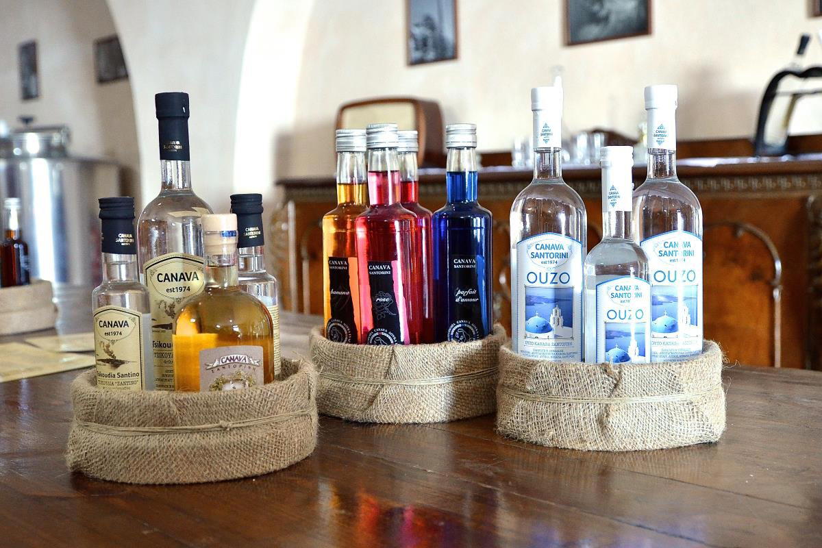 Canava Santorini Distillery winery in Santorini