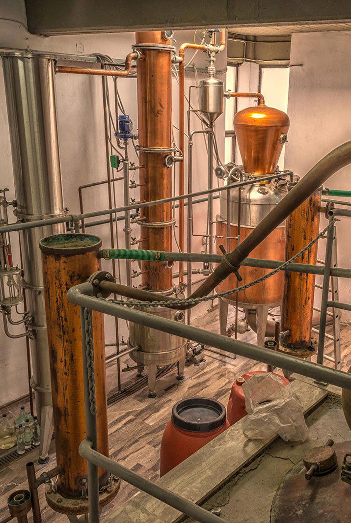 Pilavas Distillery winery in Patras, Greece