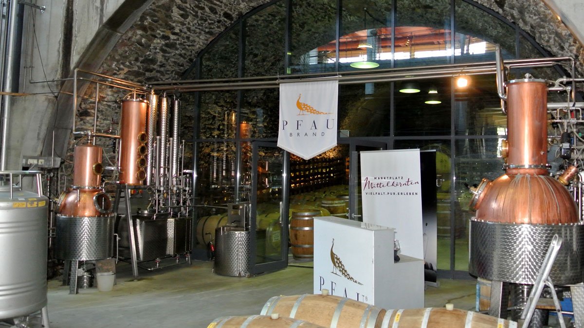 Pfau Distillery winery in Klagenfurt, Austria
