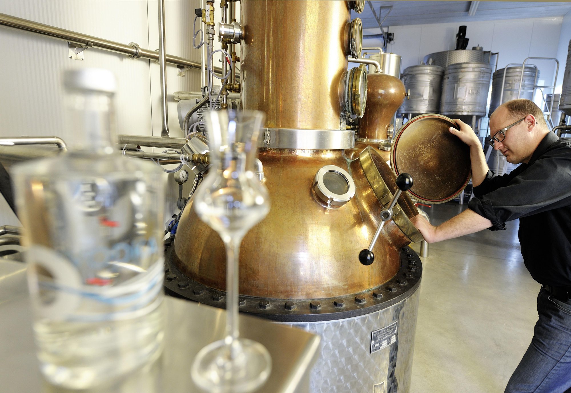 Lederhaas Distillery winery in Vienna, Austria