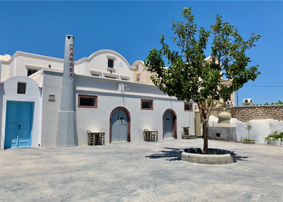 Caldera Distillery winery in Santorini, Greece