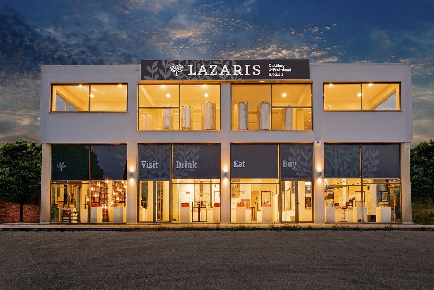 Lazaris Distillery winery in Corfu, Greece