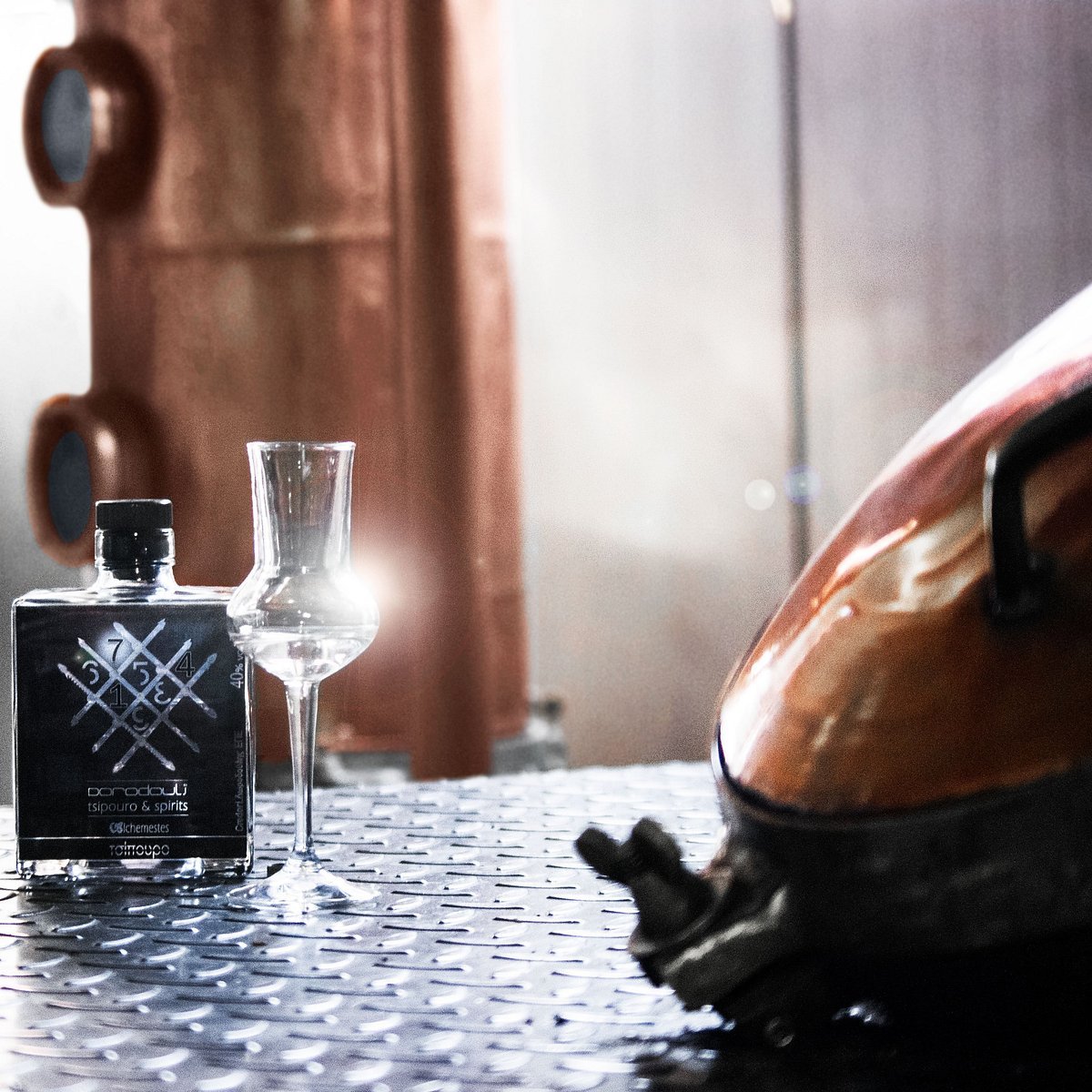 Romios Distillery winery in Thessaloniki, Greece