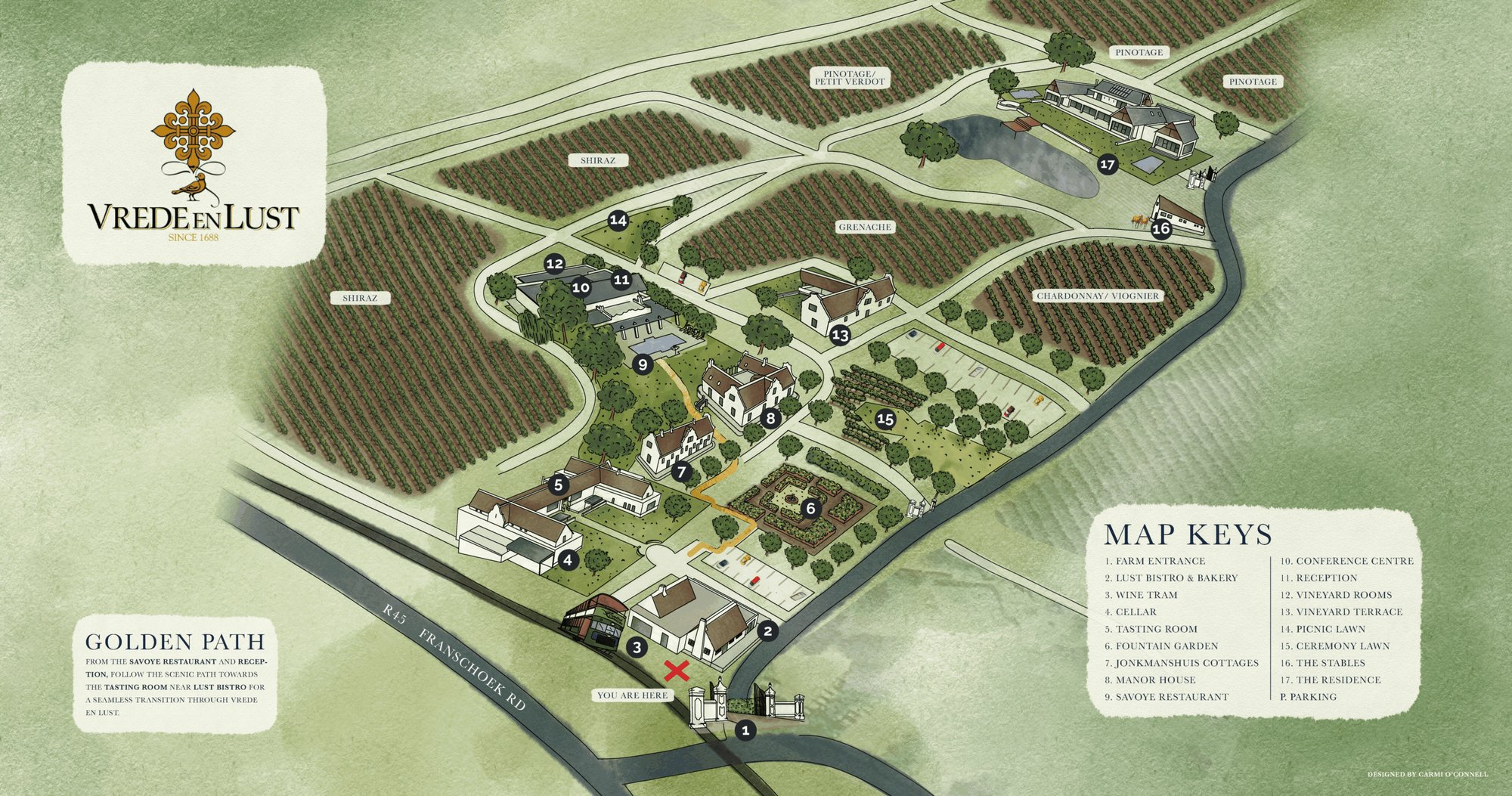 Vrede en Lust Wine Estate winery in Franschhoek, South Africa