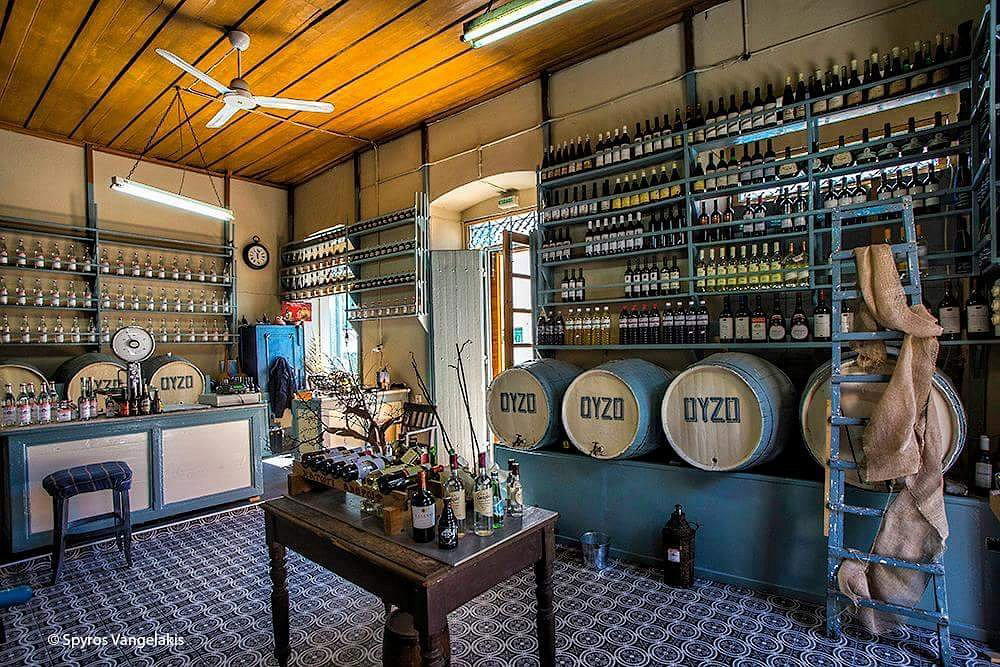 Roumpou Ouzo Distillery winery in Nafpaktos, Greece