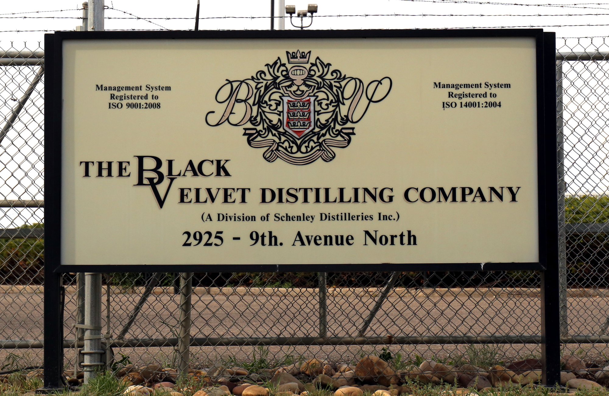 Black Velvet Distillery winery in Lethbridge, Canada