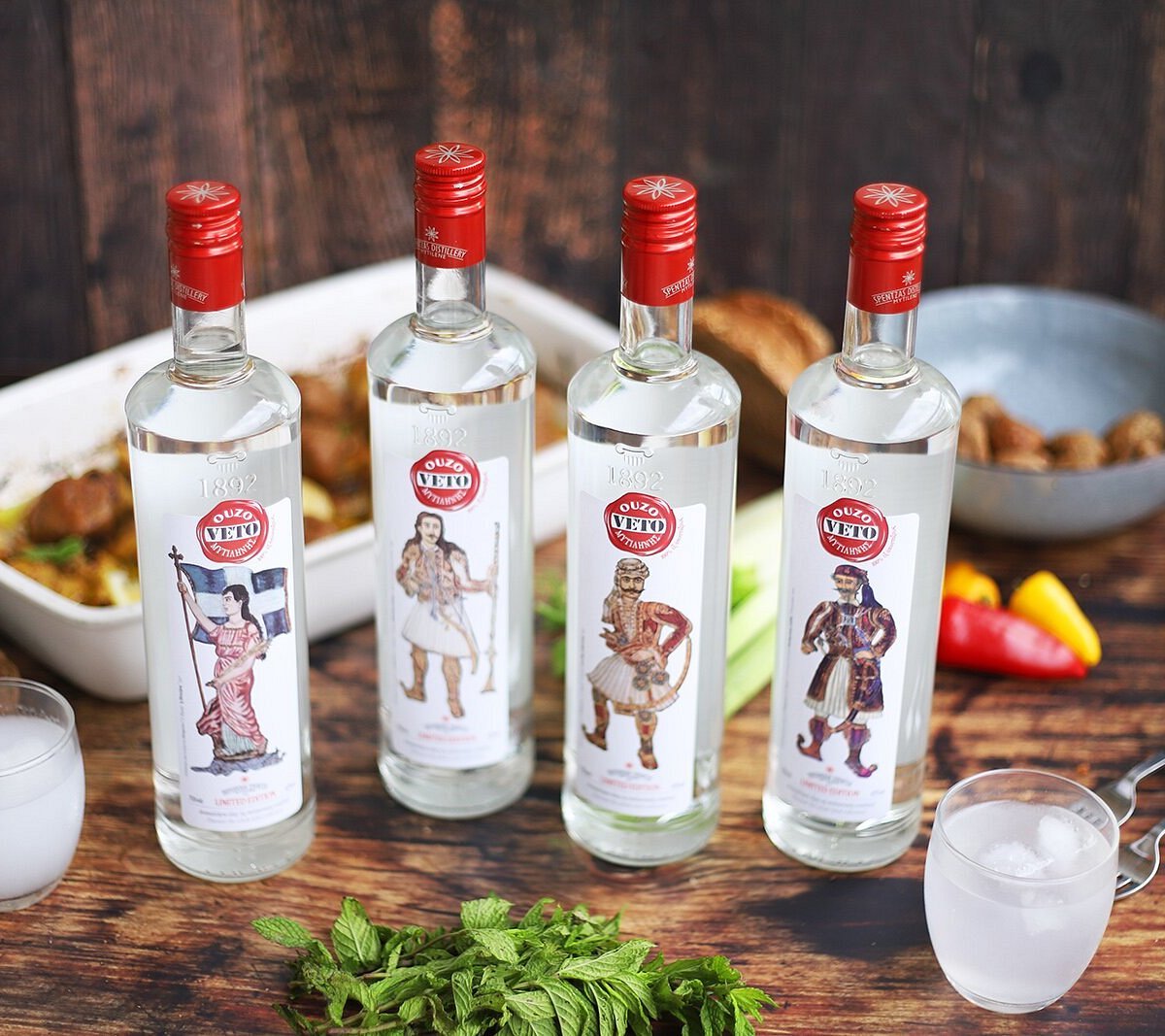 Ouzo Veto Distillery winery in Mytilene, Greece
